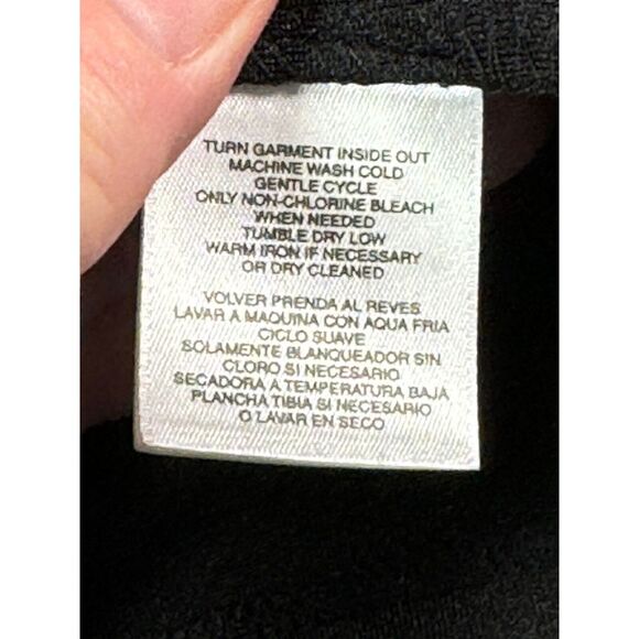 Kasper Cardigan Jacket XL Black Jersey Open Front Fitted Back Goth Casual Office - Picture 10 of 10